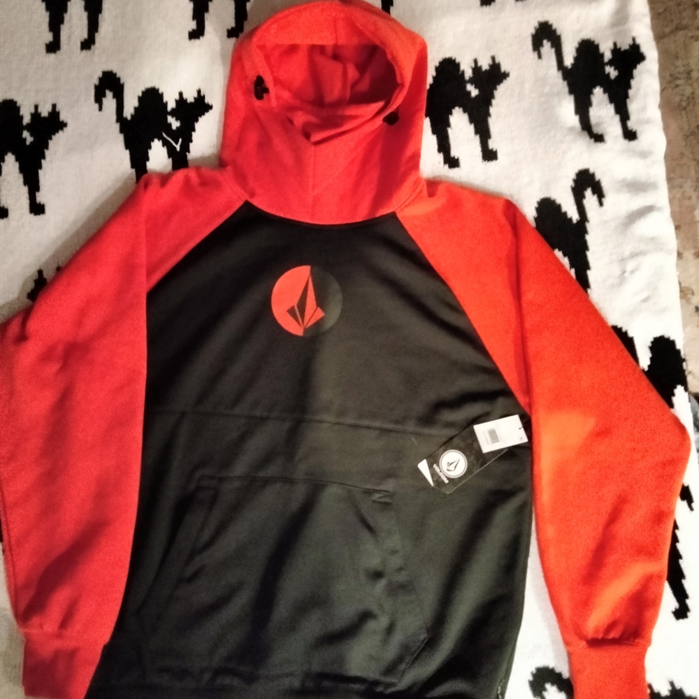 Volcom Black Hydro Riding Hoodie Mens Size XXL